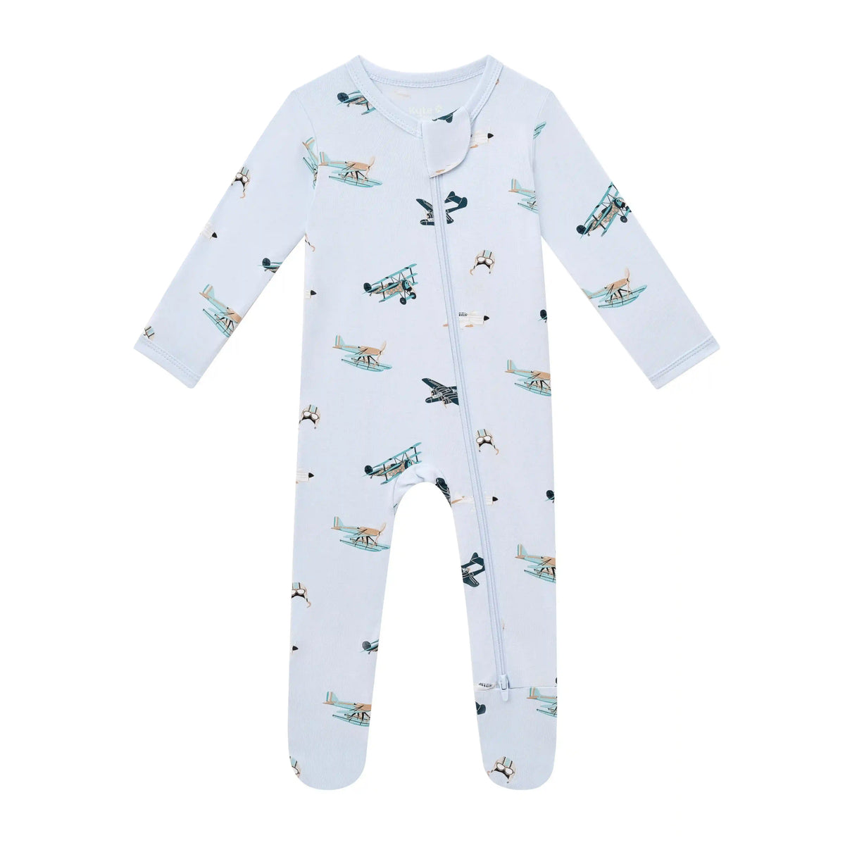 Zippered Footie in Take Off