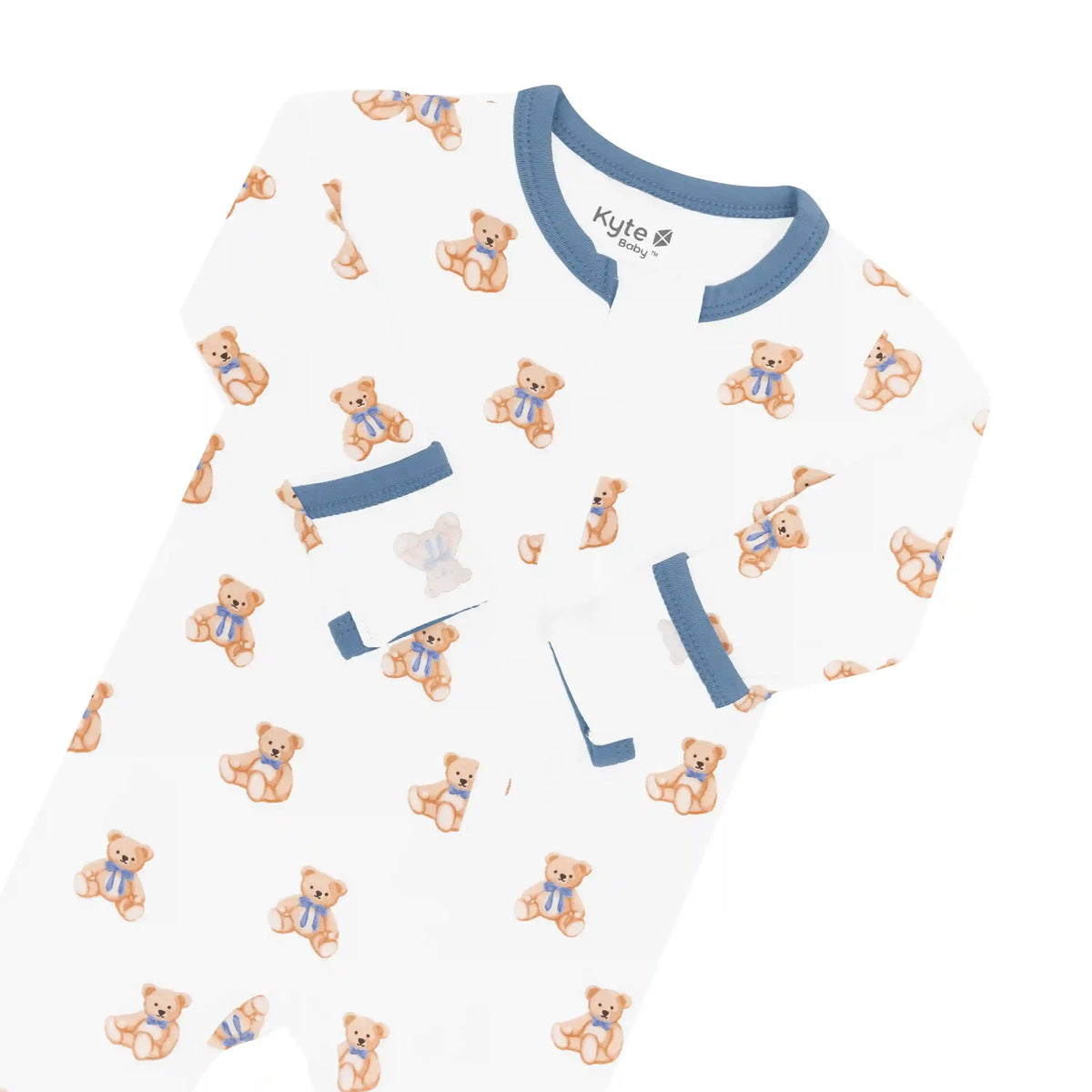 Zippered Footie in Teddy Bear