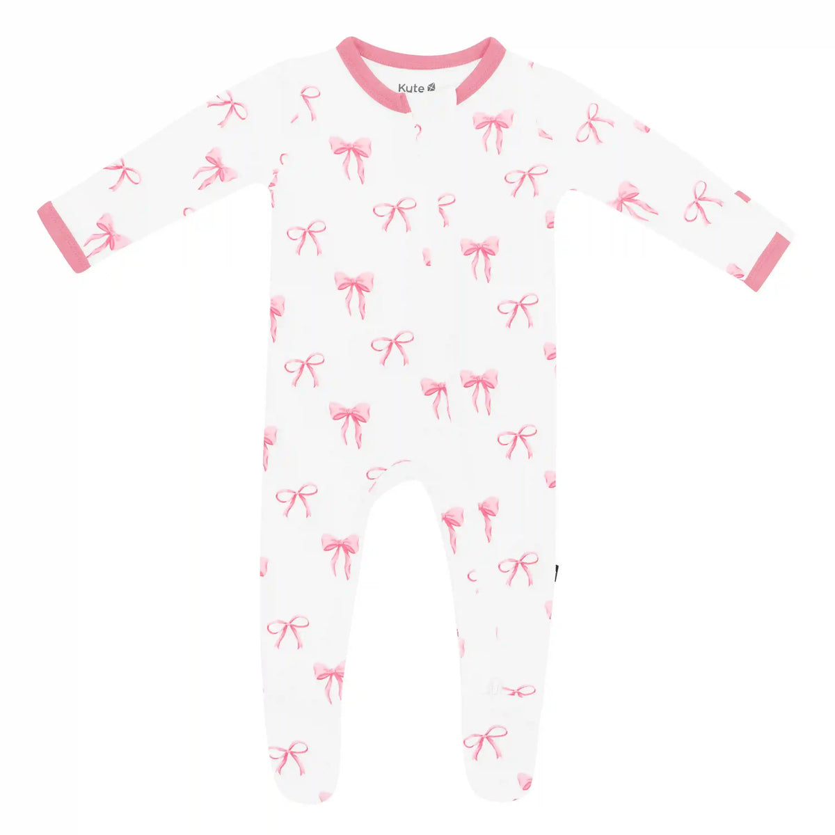 Zippered Footie in Bow