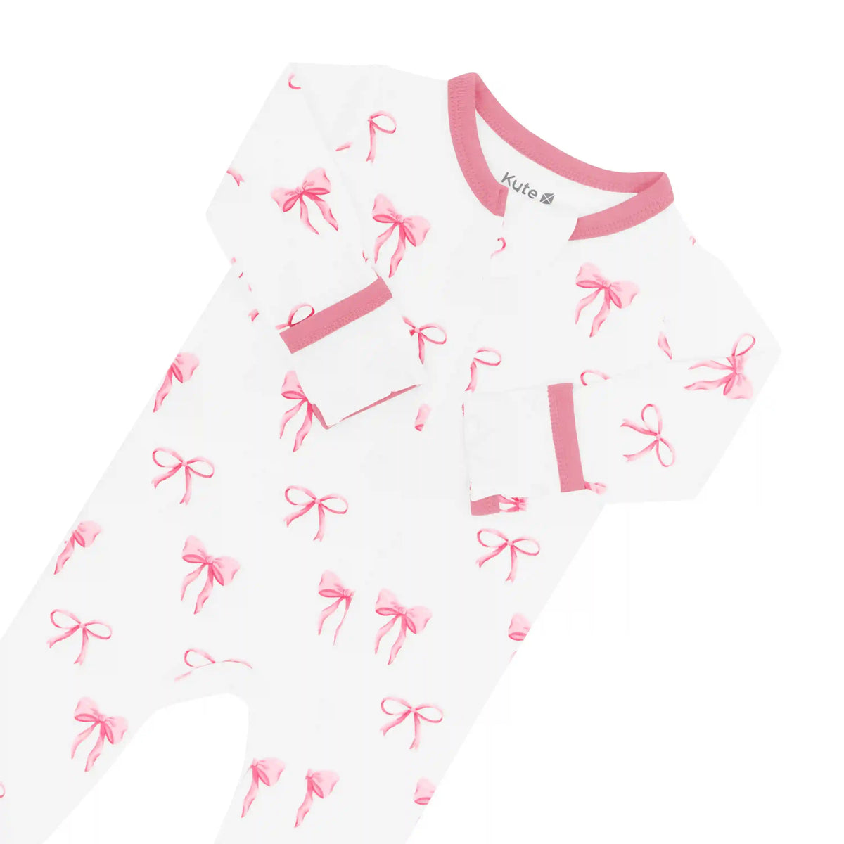 Zippered Footie in Bow