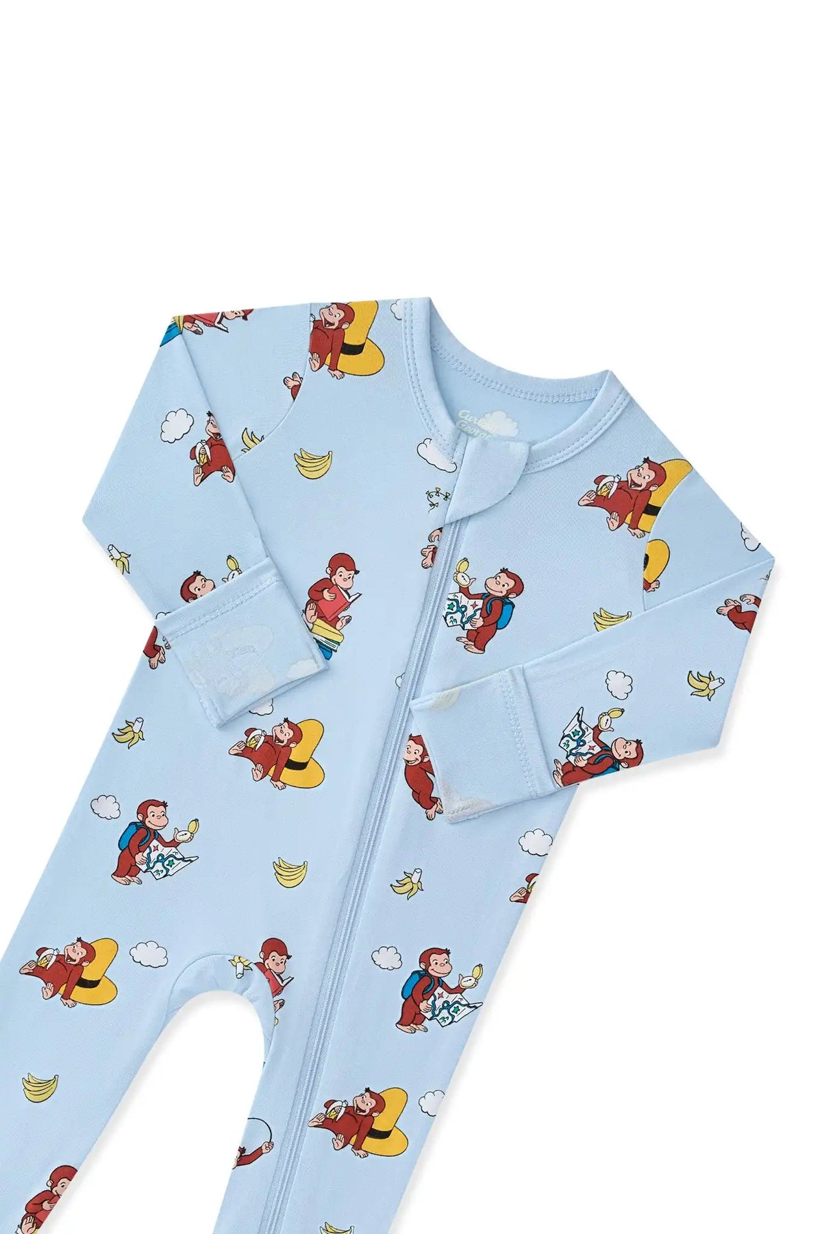 Zippered Footie in Curious George