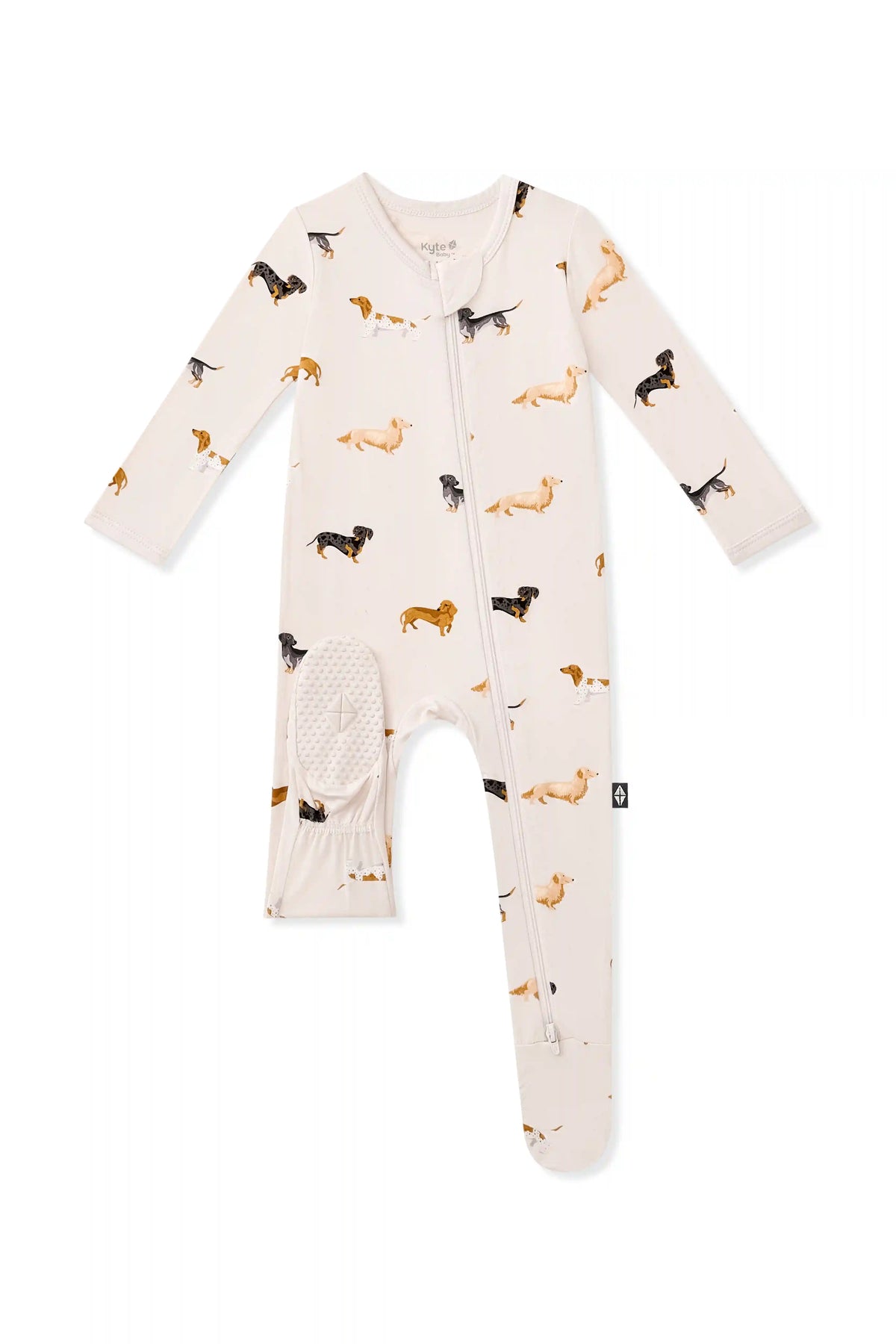 Zippered Footie in Dachshund