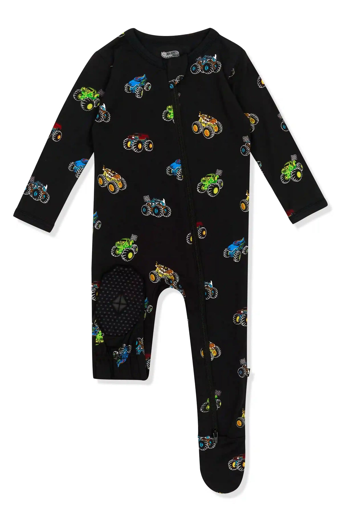 Zippered Footie in Monster Truck