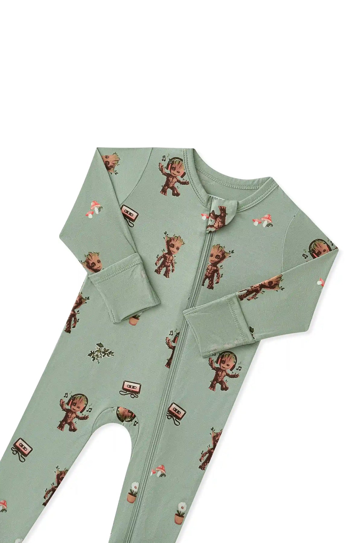 Zippered Footie in Groot