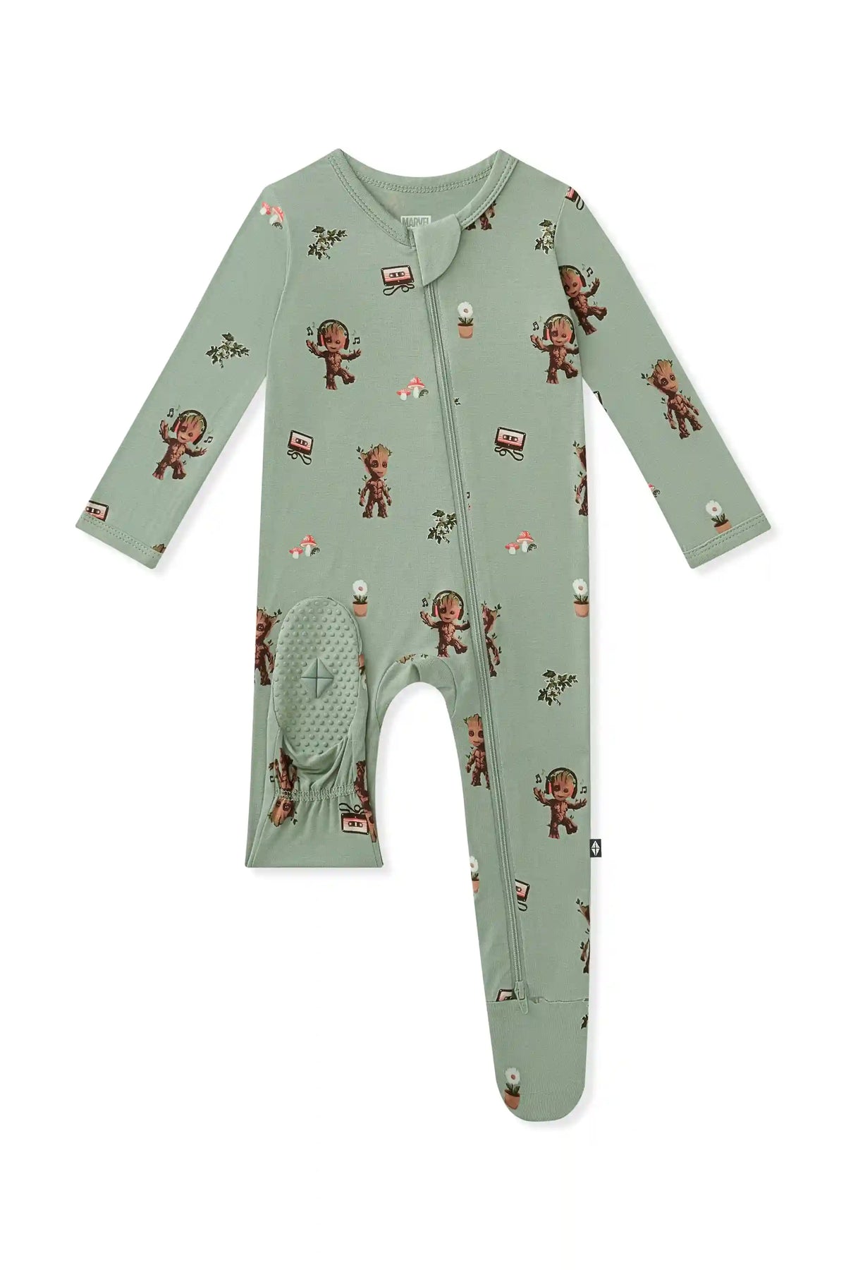 Zippered Footie in Groot