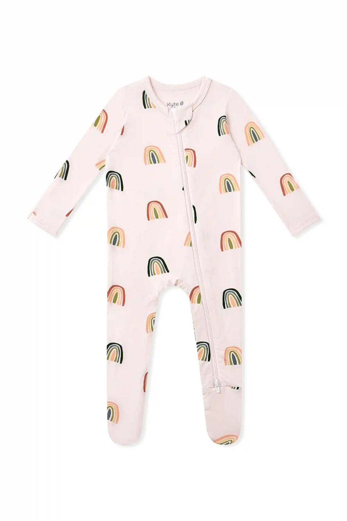 Zippered Footie in Retro Rainbow