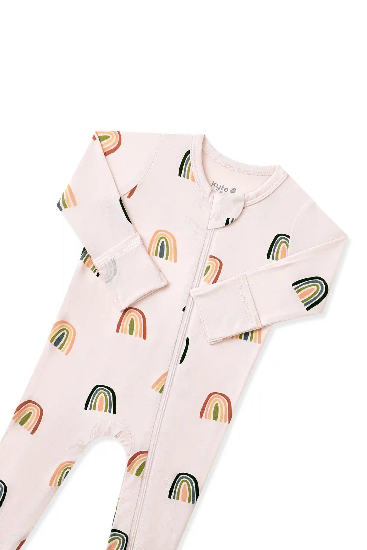 Zippered Footie in Retro Rainbow