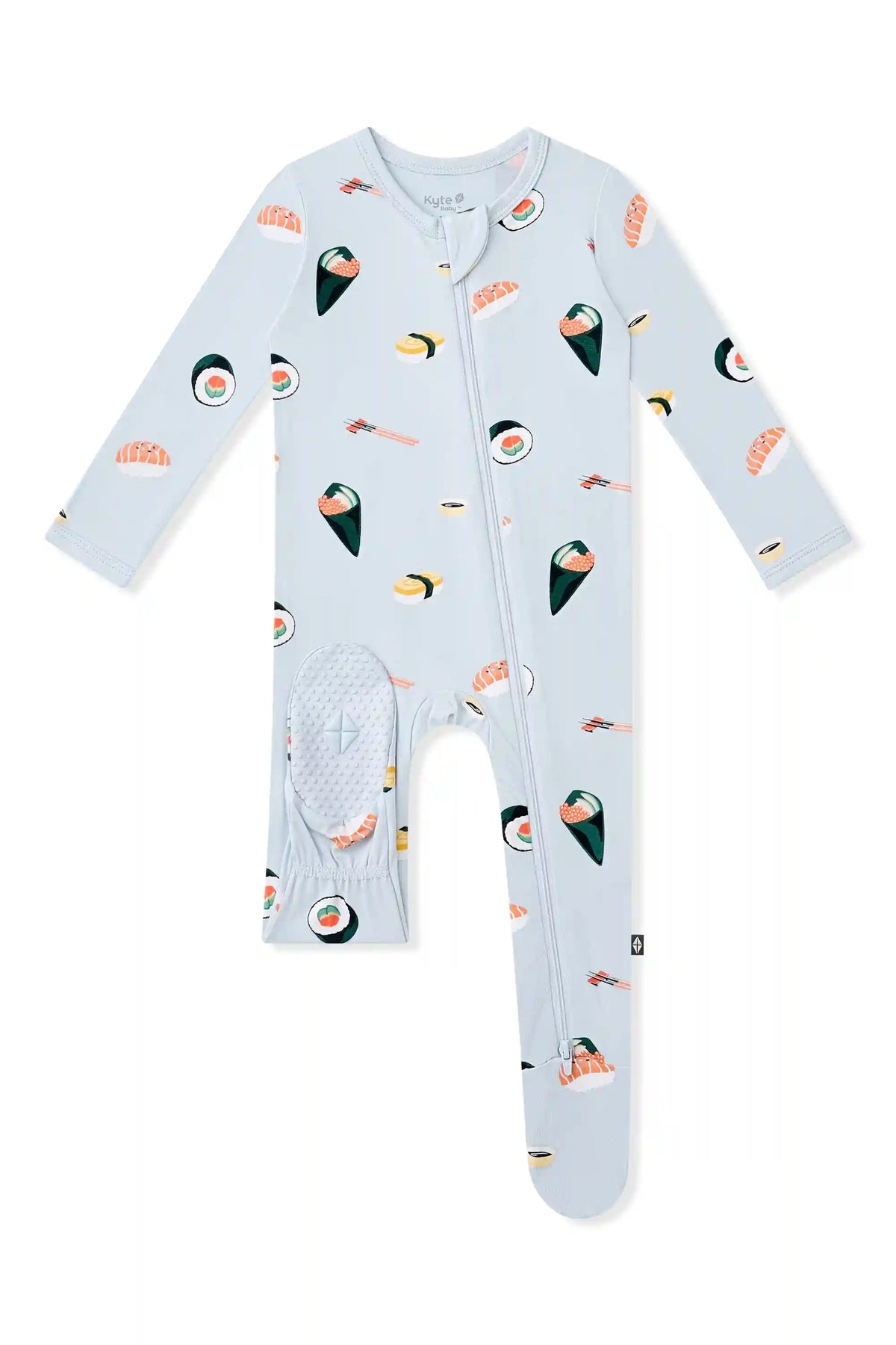 Zippered Footie in Ice Sushi