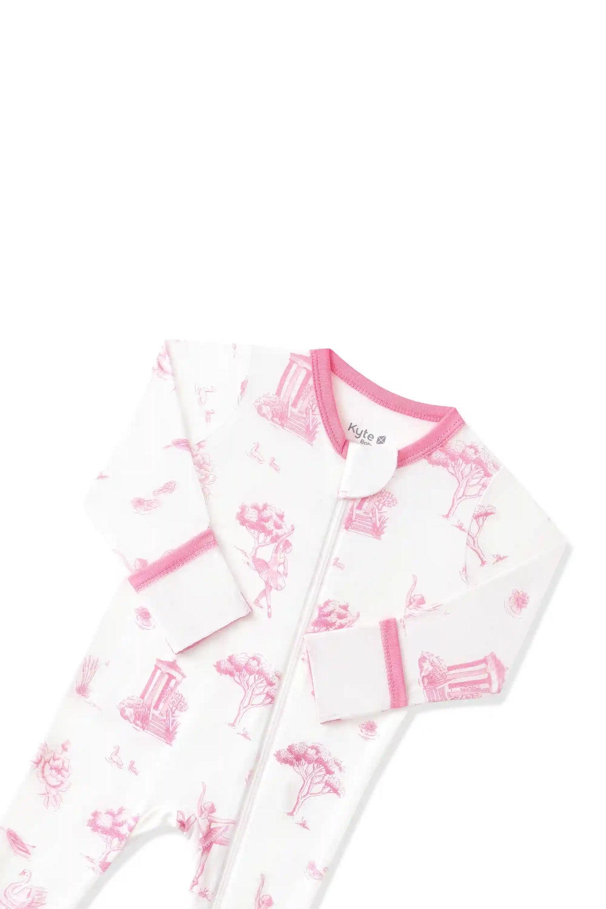 Zippered Footie in Toile Ballet