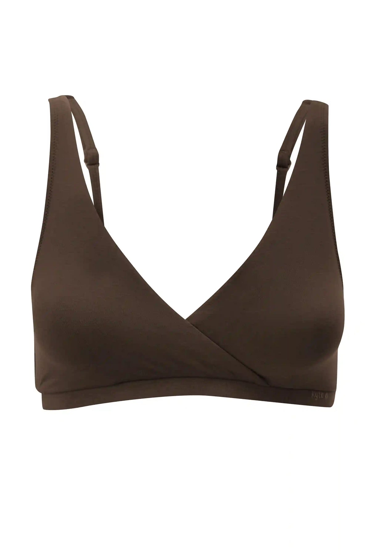 Women's Cross Front Bralette in Toffee