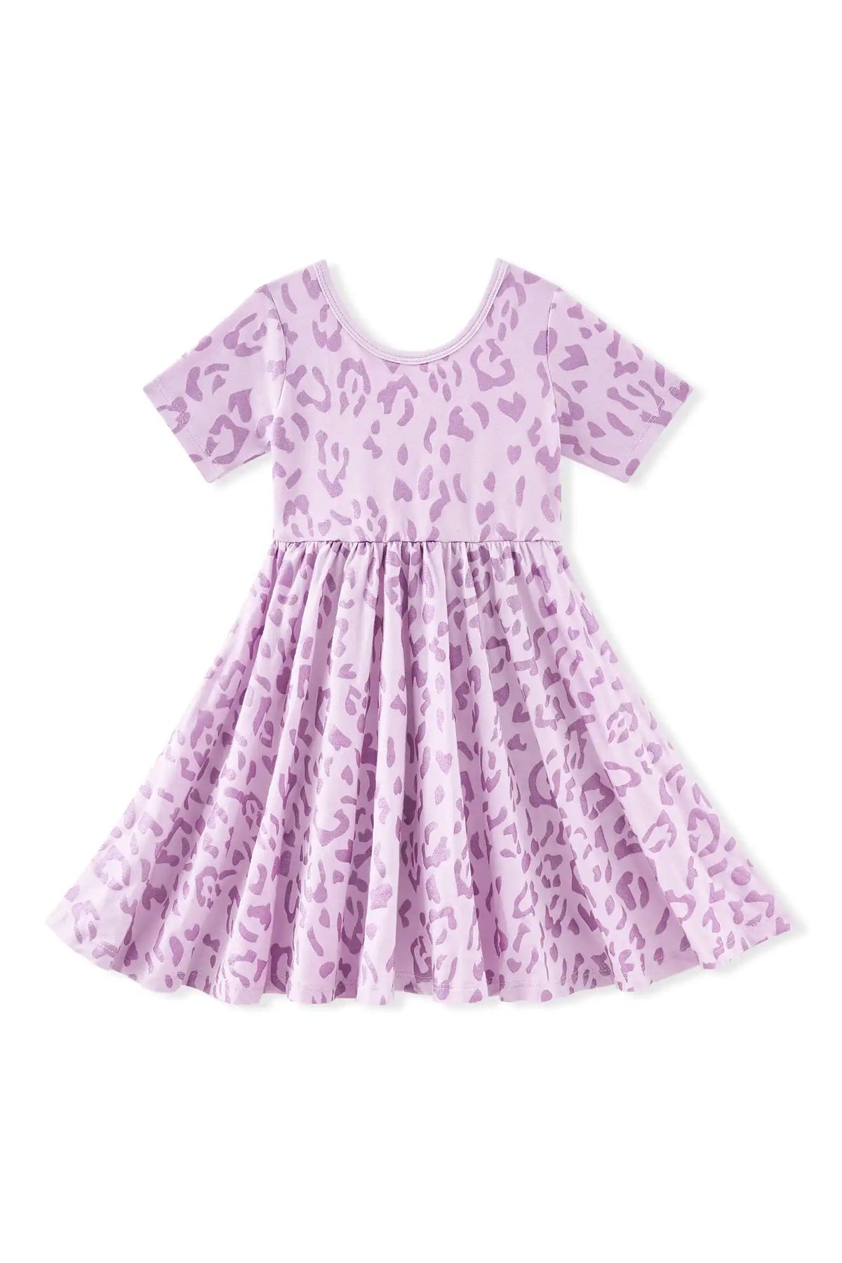 Twirl Dress in Thistle Leopard