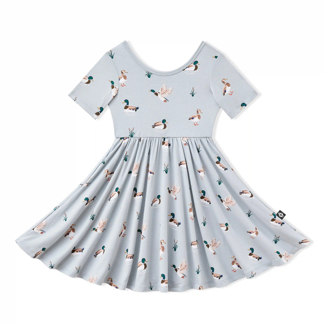 Twirl Dress in Mallard Duck