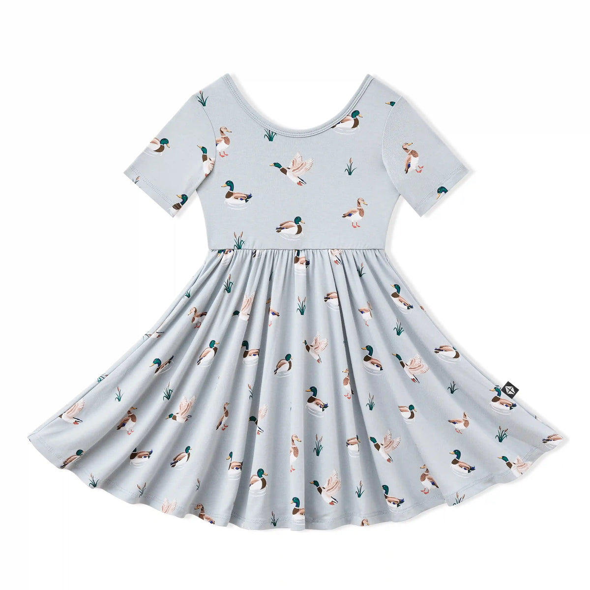 Twirl Dress in Mallard Duck