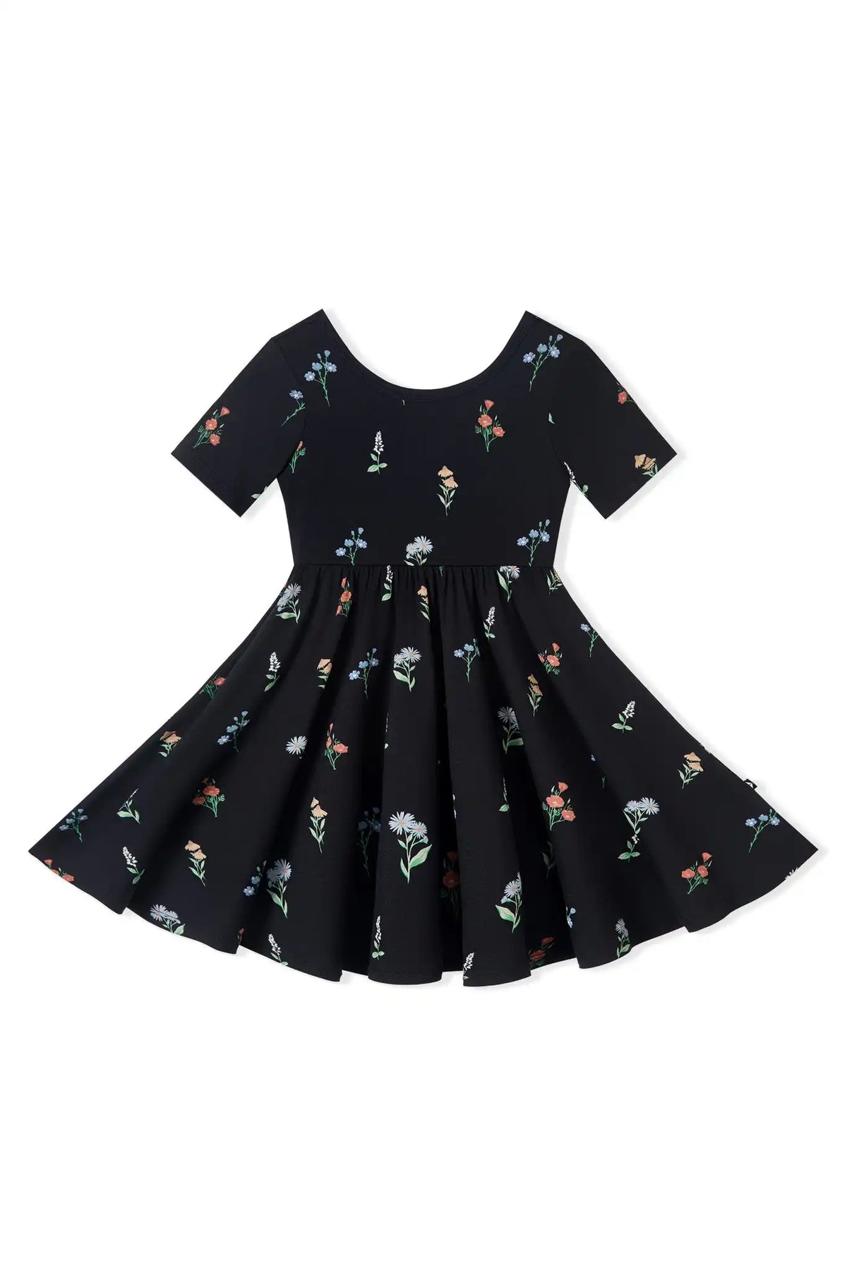 Twirl Dress in Midnight Wildflower