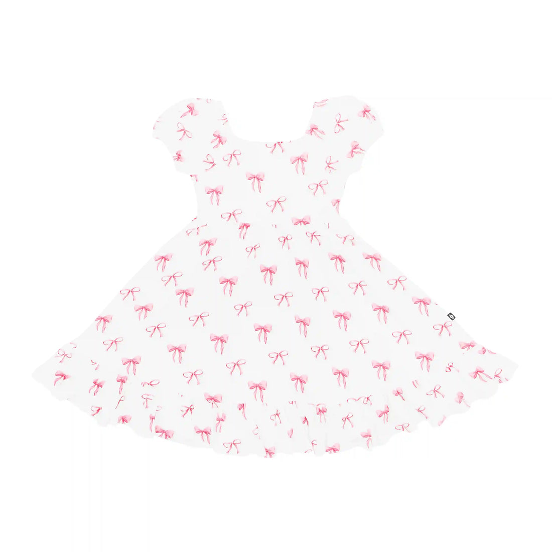 Puff Sleeve Twirl Dress in Bow