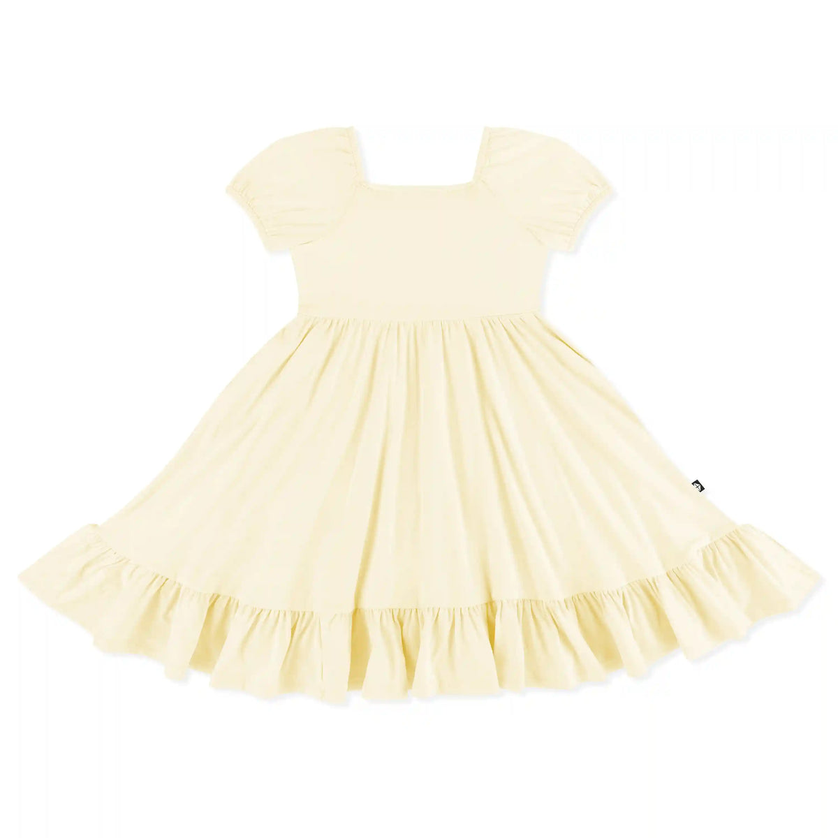 Puff Sleeve Twirl Dress in Chamomile