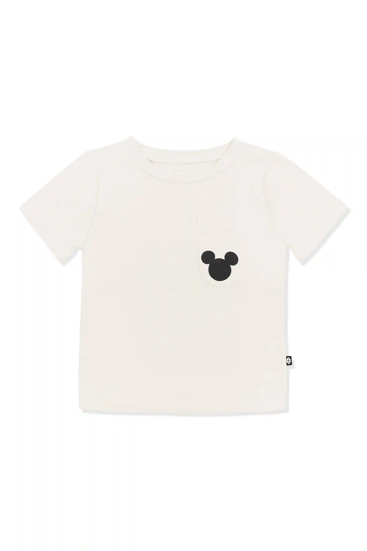 Toddler Crew Neck Tee in Mickey Mouse on Ecru