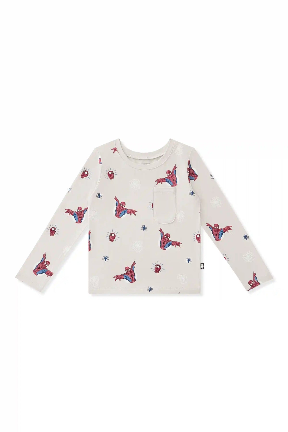 Long Sleeve Toddler Crew Neck Tee in Spider-Man