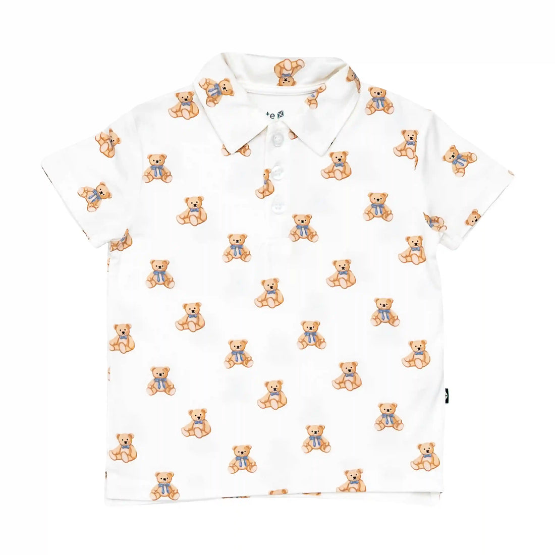 Toddler Short Sleeve Polo in Teddy Bear