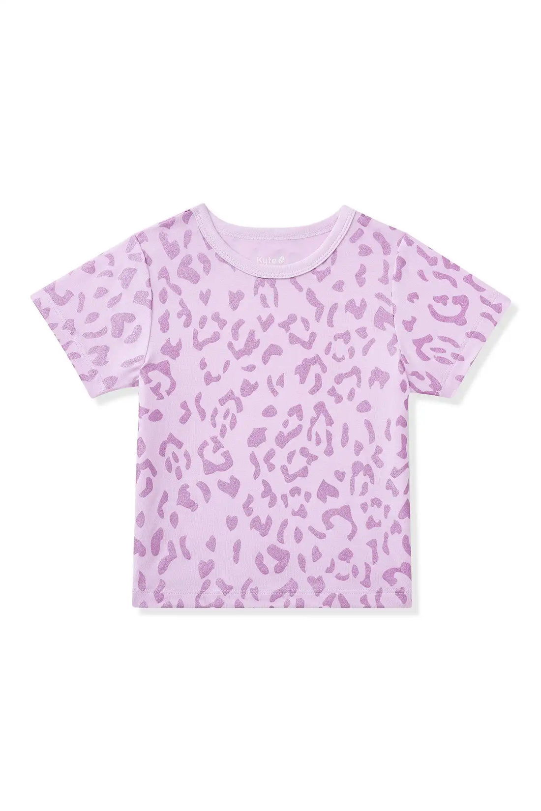 Toddler Basic Tee in Thistle Leopard
