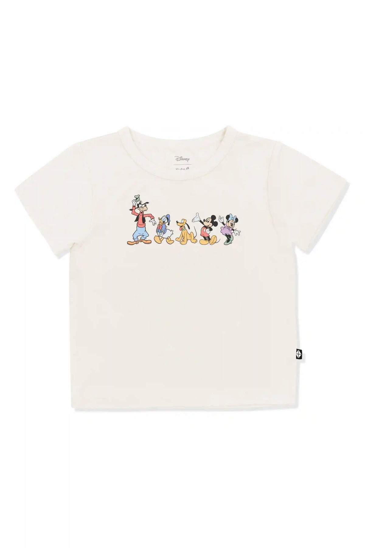 Toddler Basic Tee in Mickey and Friends on Ecru