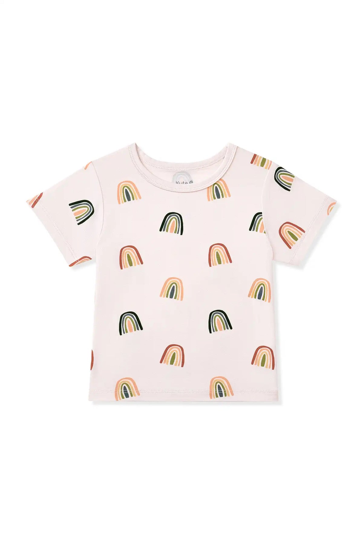 Toddler Basic Tee in Retro Rainbow