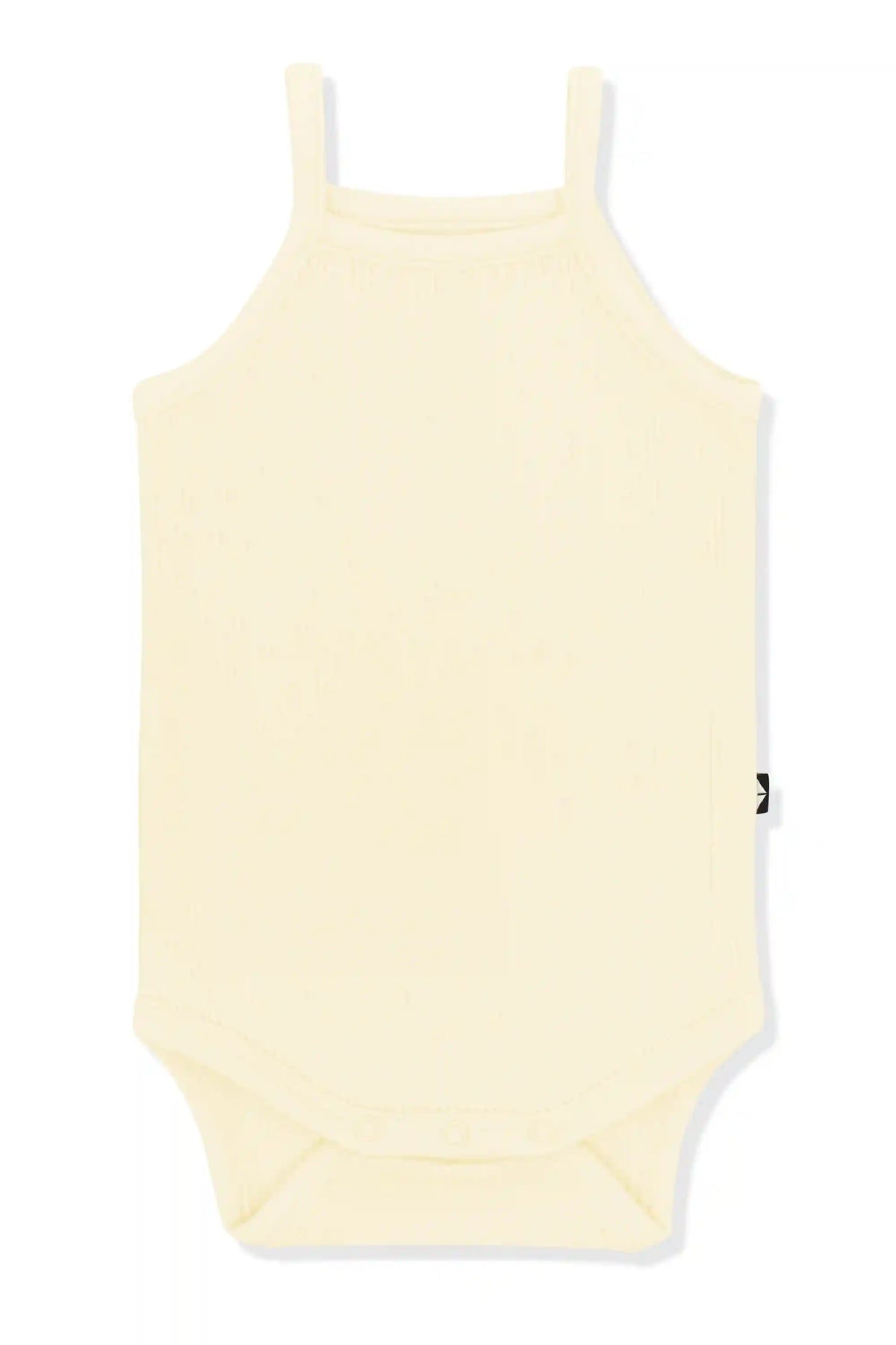 Ribbed Spaghetti Strap Bodysuit in Chamomile