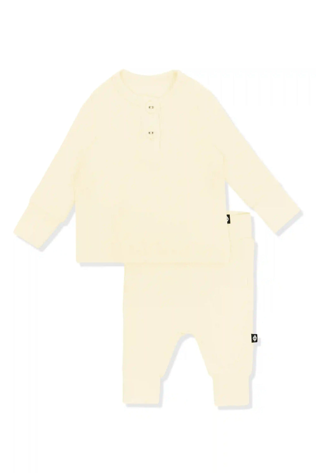 Ribbed Infant Henley Set in Chamomile