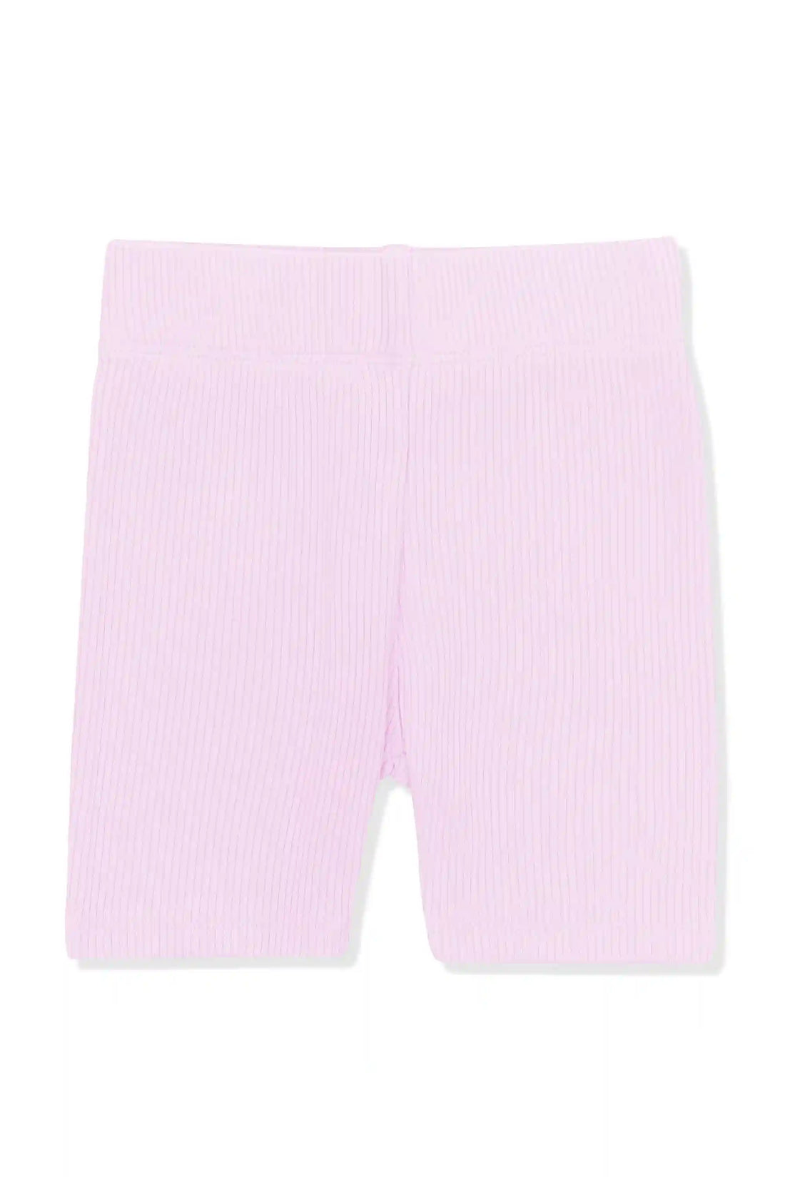 Ribbed Toddler Biker Shorts in Thistle