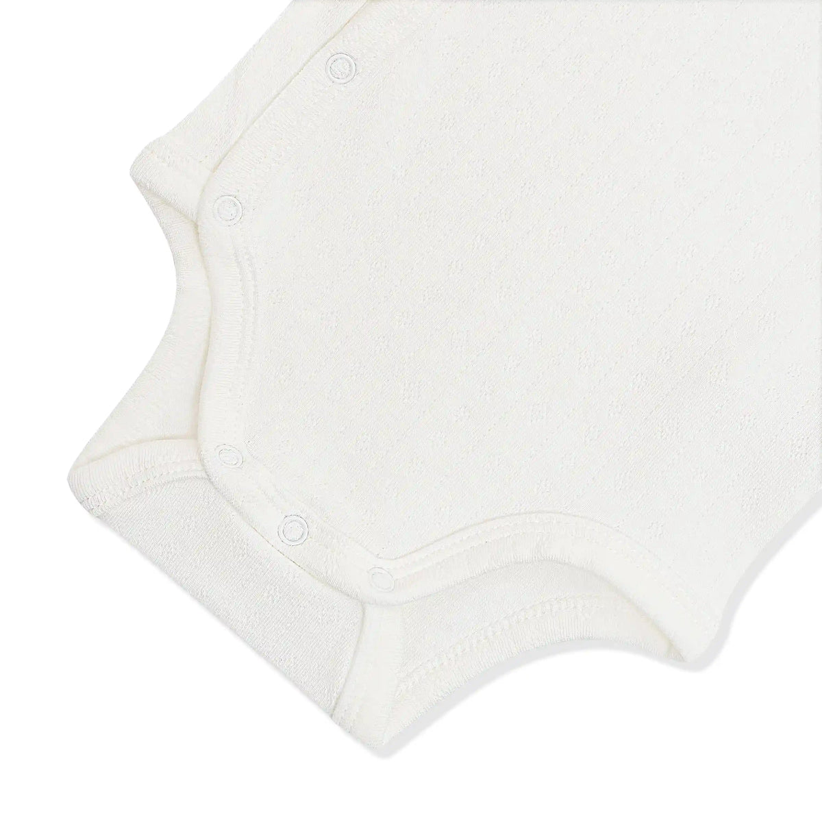 Pointelle Kimono Bodysuit in Cloud