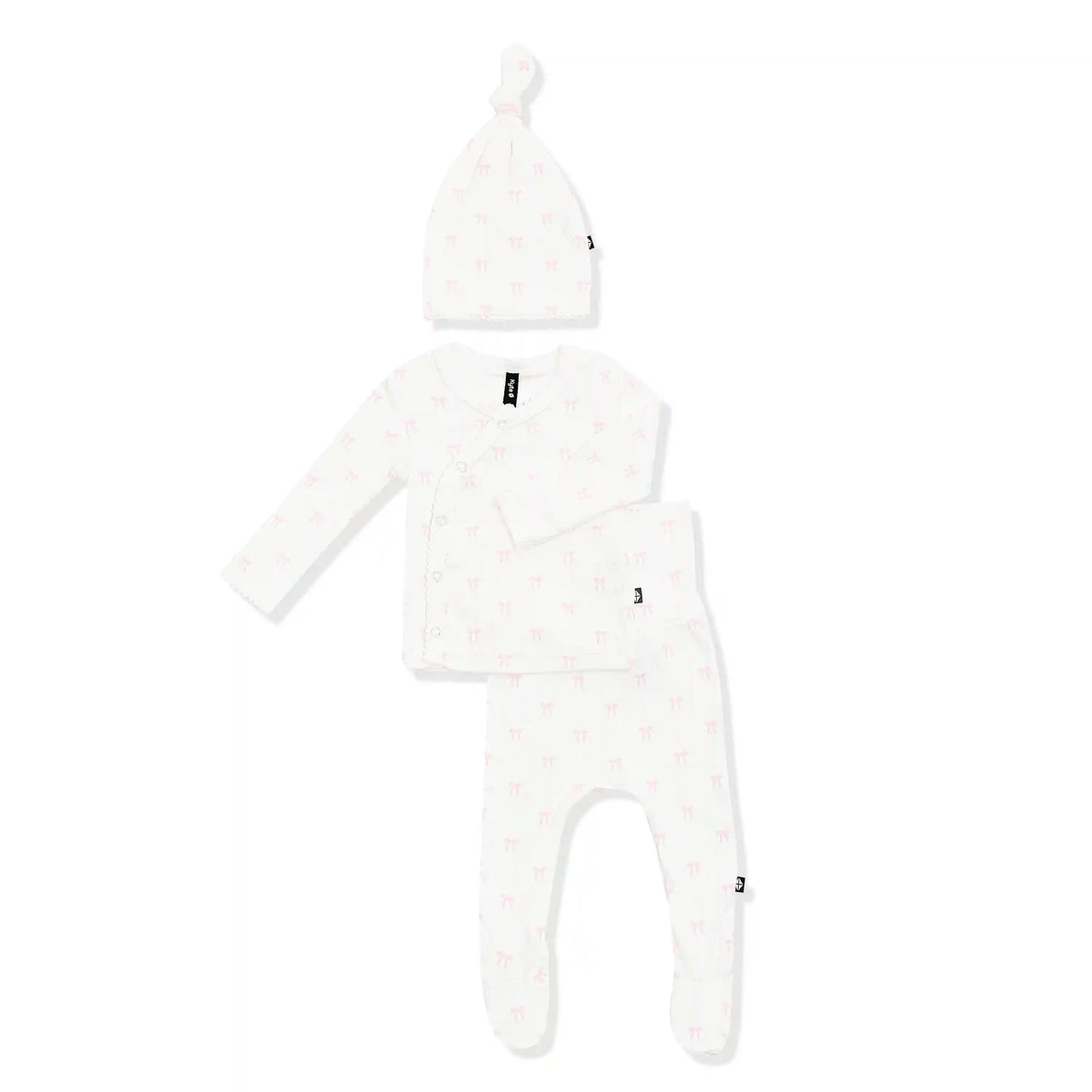 Pointelle Take Me Home Set with Cap in Sweet Pink Bow