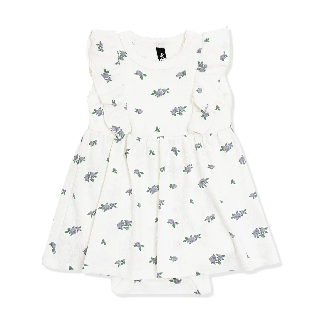 Pointelle Bodysuit Dress in Spray Rose