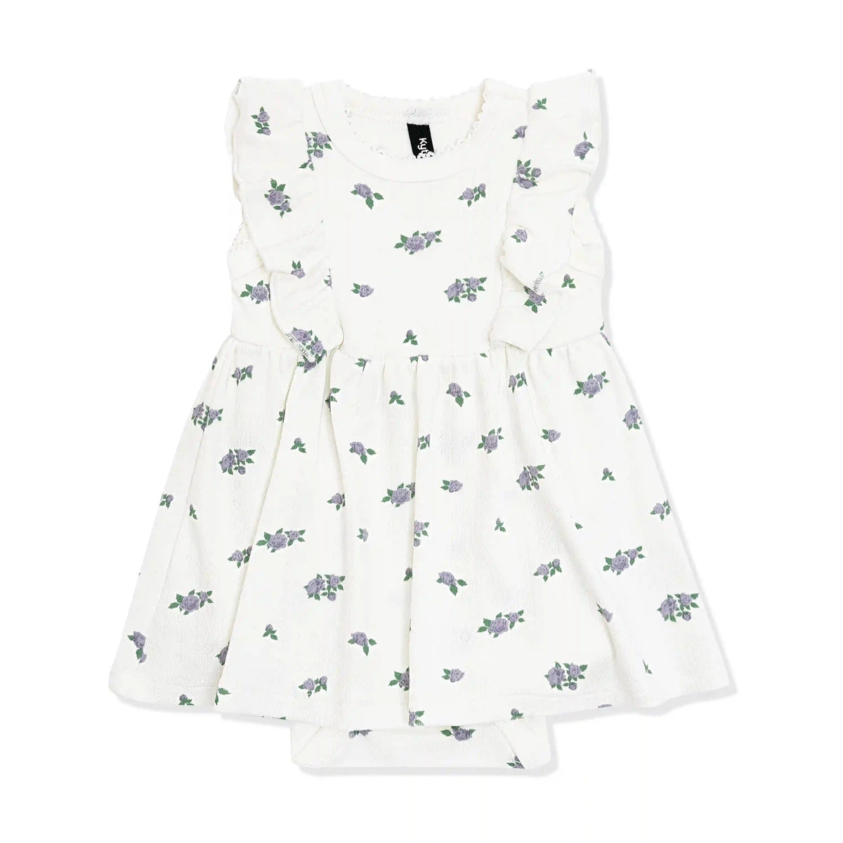Pointelle Bodysuit Dress in Spray Rose