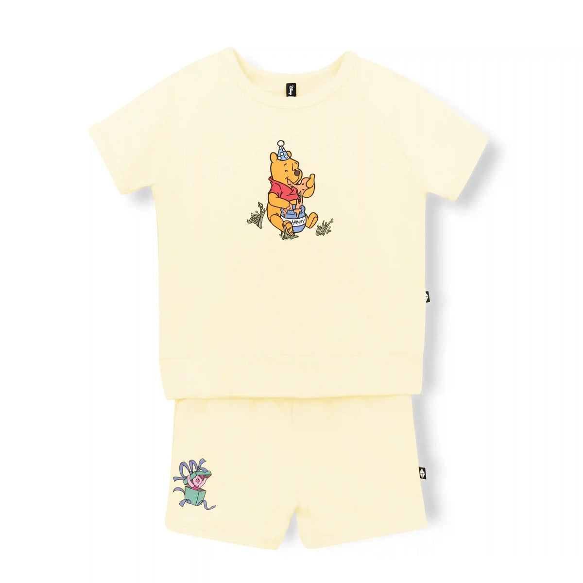 Short Sleeve Jogger Set in Winnie the Pooh on Chamomile