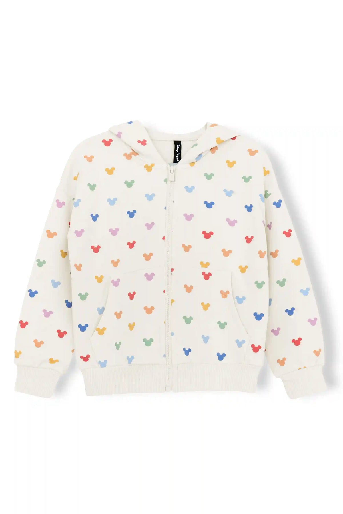 Zip-Up Hoodie in Pastel Mickey Mouse