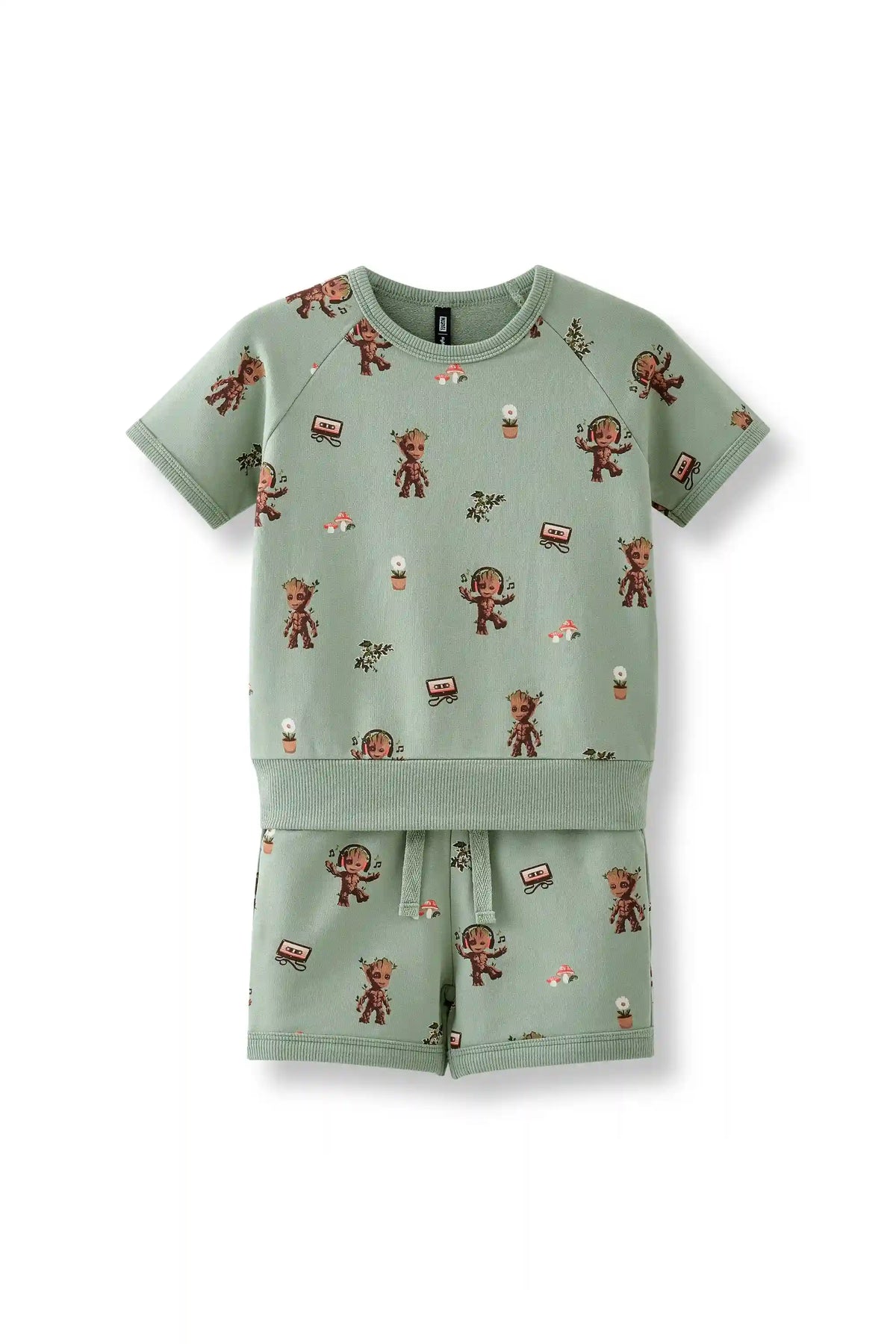 Short Sleeve Jogger Set in Groot