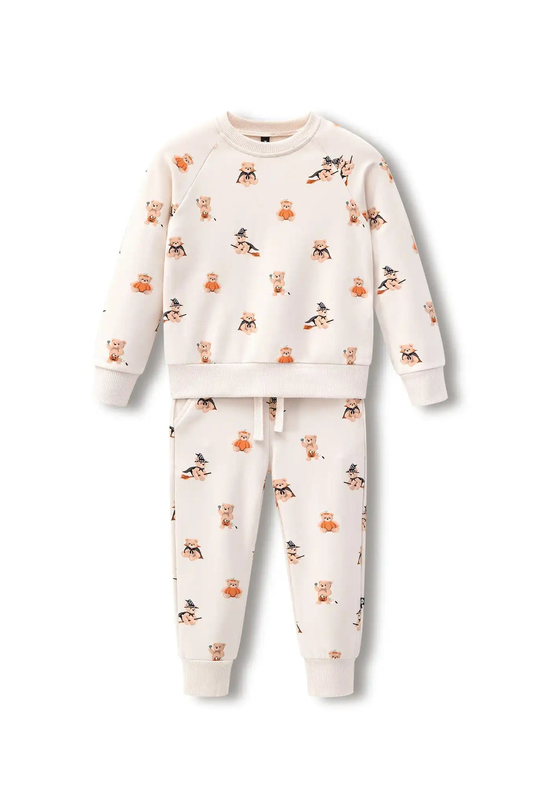 Long Sleeve Jogger Set in Halloween Teddy