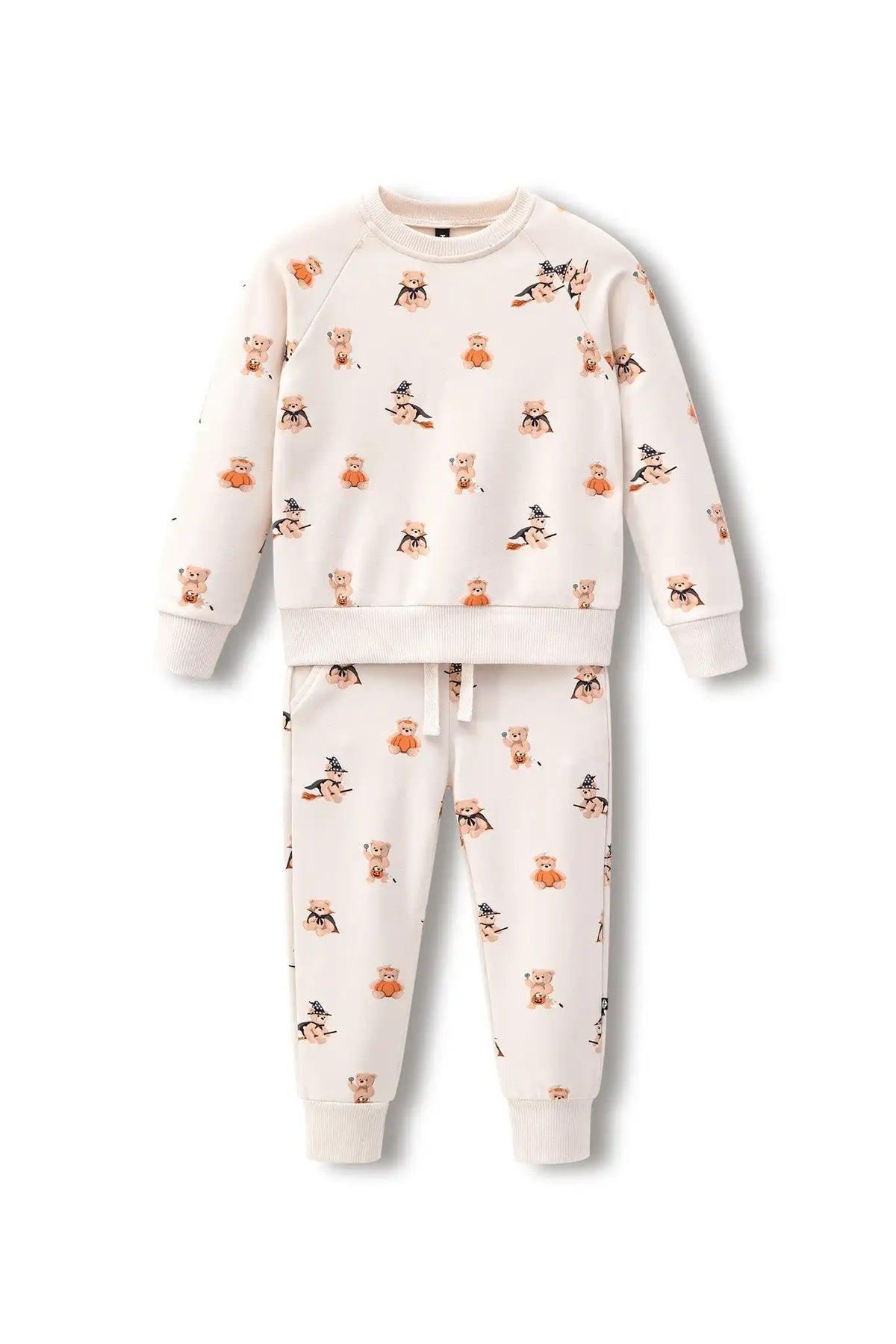 Long Sleeve Jogger Set in Halloween Teddy