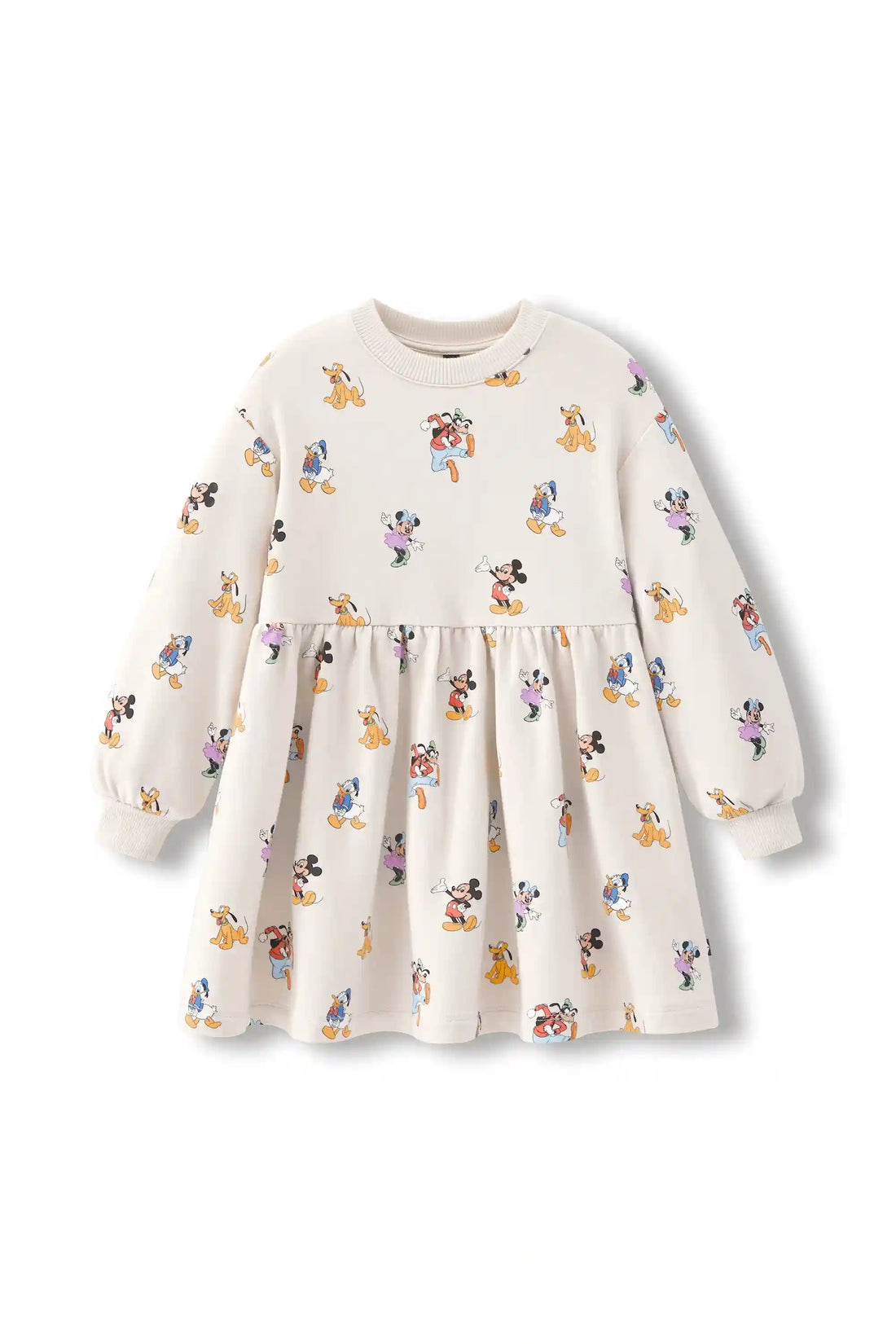 Long Sleeve Skater Dress in Mickey Mouse and Friends