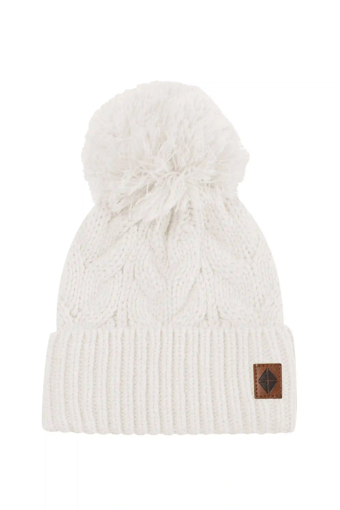 Chunky Cable Knit Beanie in Oat