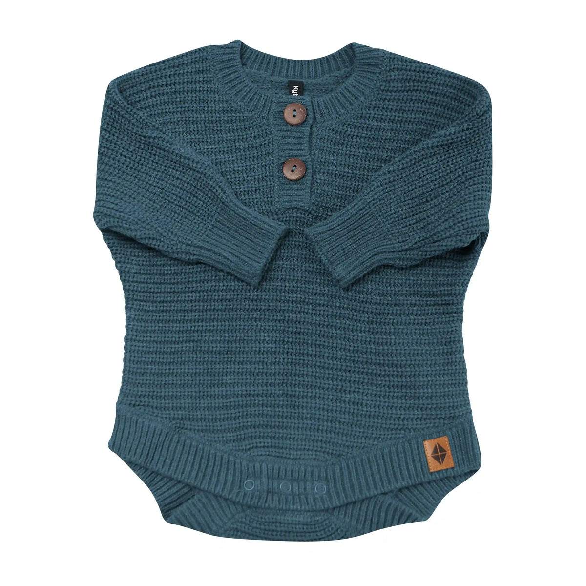 Chunky Knit Romper in Atlantic