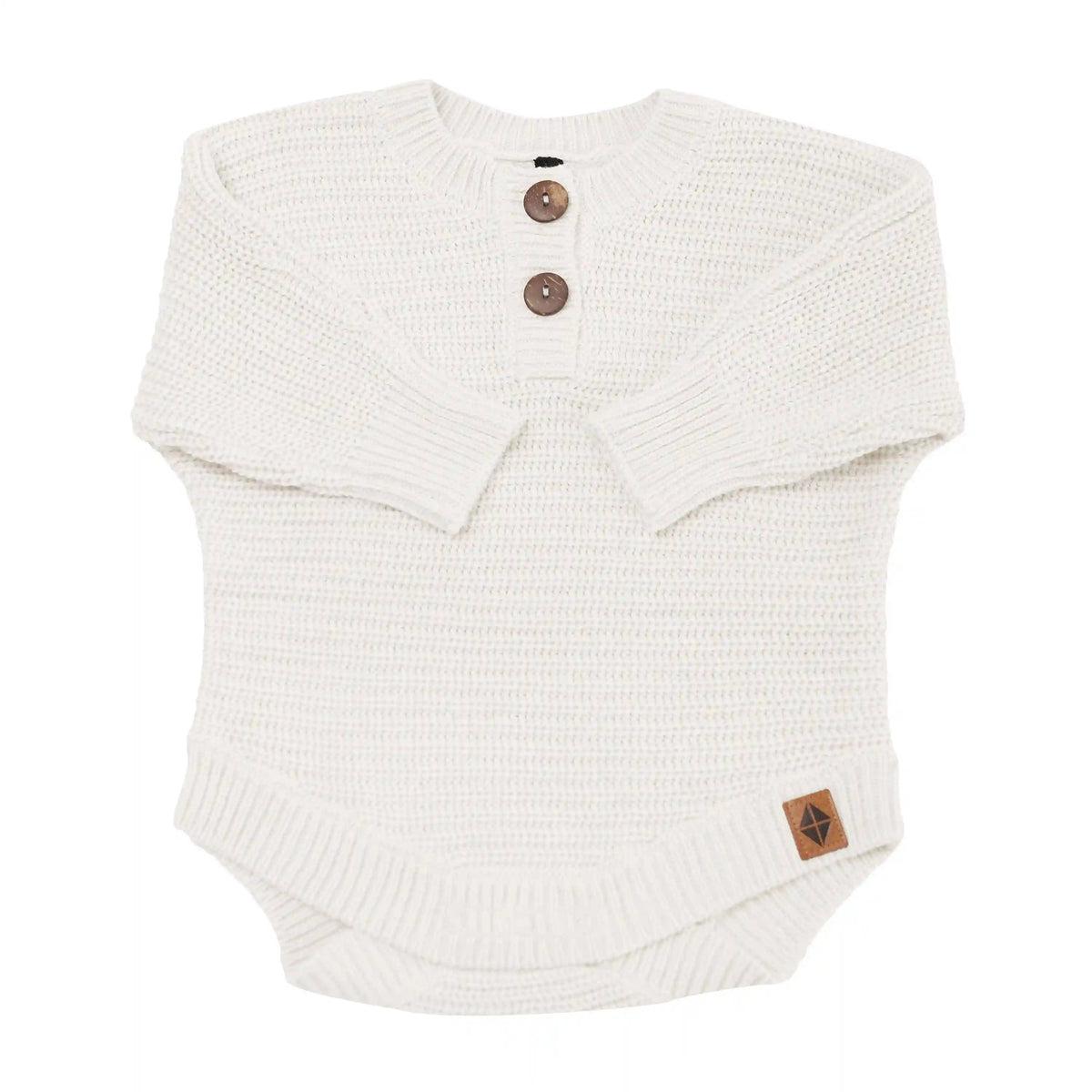Chunky Knit Romper in Oat