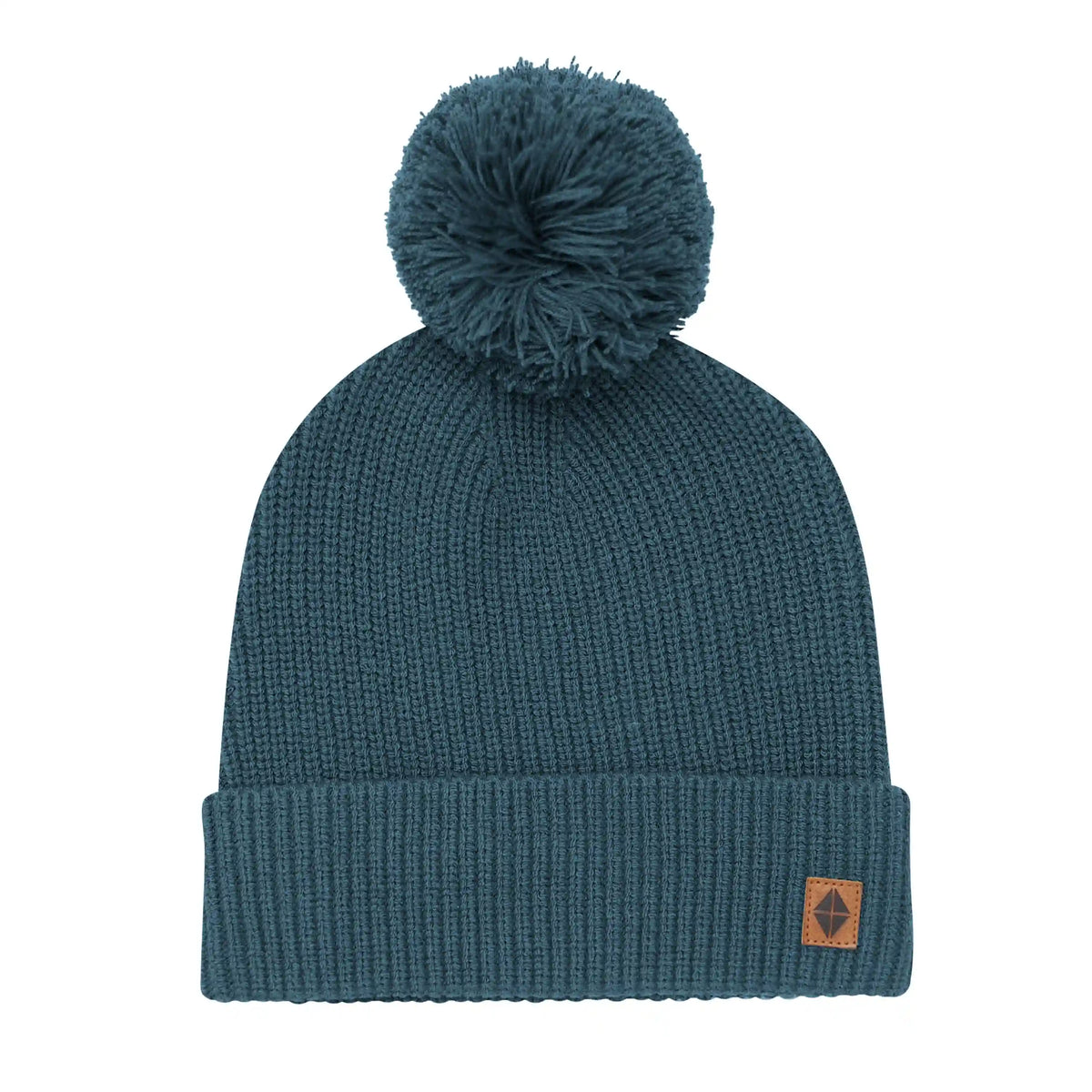 Chunky Knit Adult Pom Beanie in Atlantic