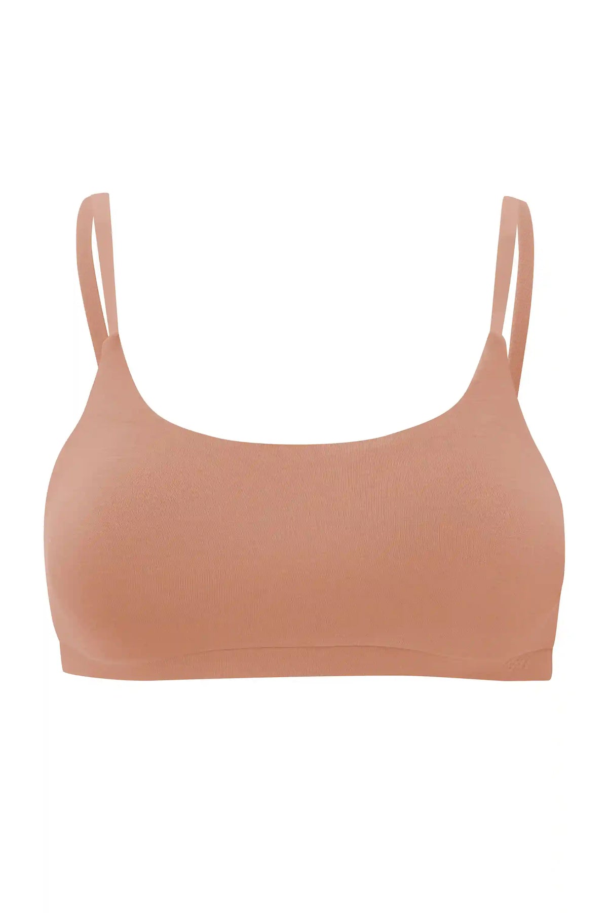 Women's Scoop Neck Bralette in Latte