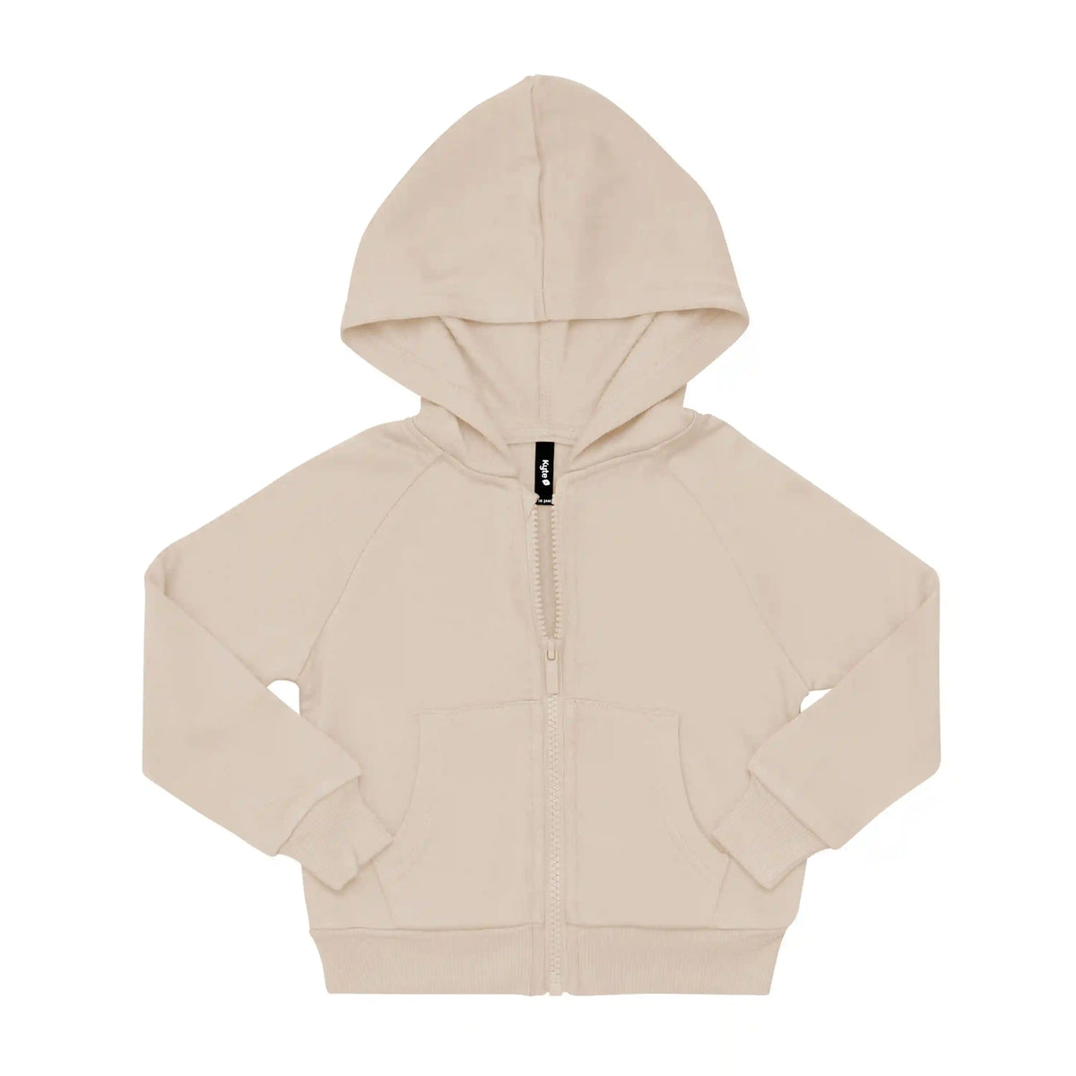 Fleece Zip Up Hoodie in Almond