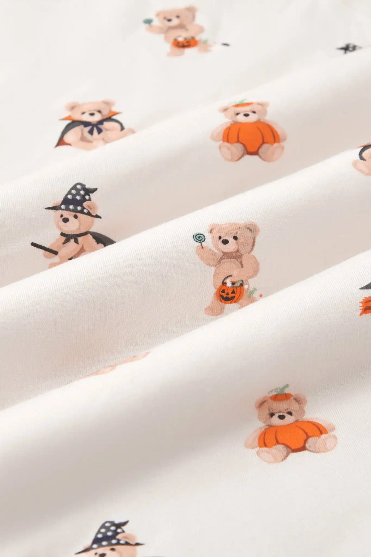 Zippered Romper in Halloween Teddy