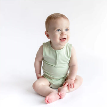 Sleeveless Bodysuit in Basil
