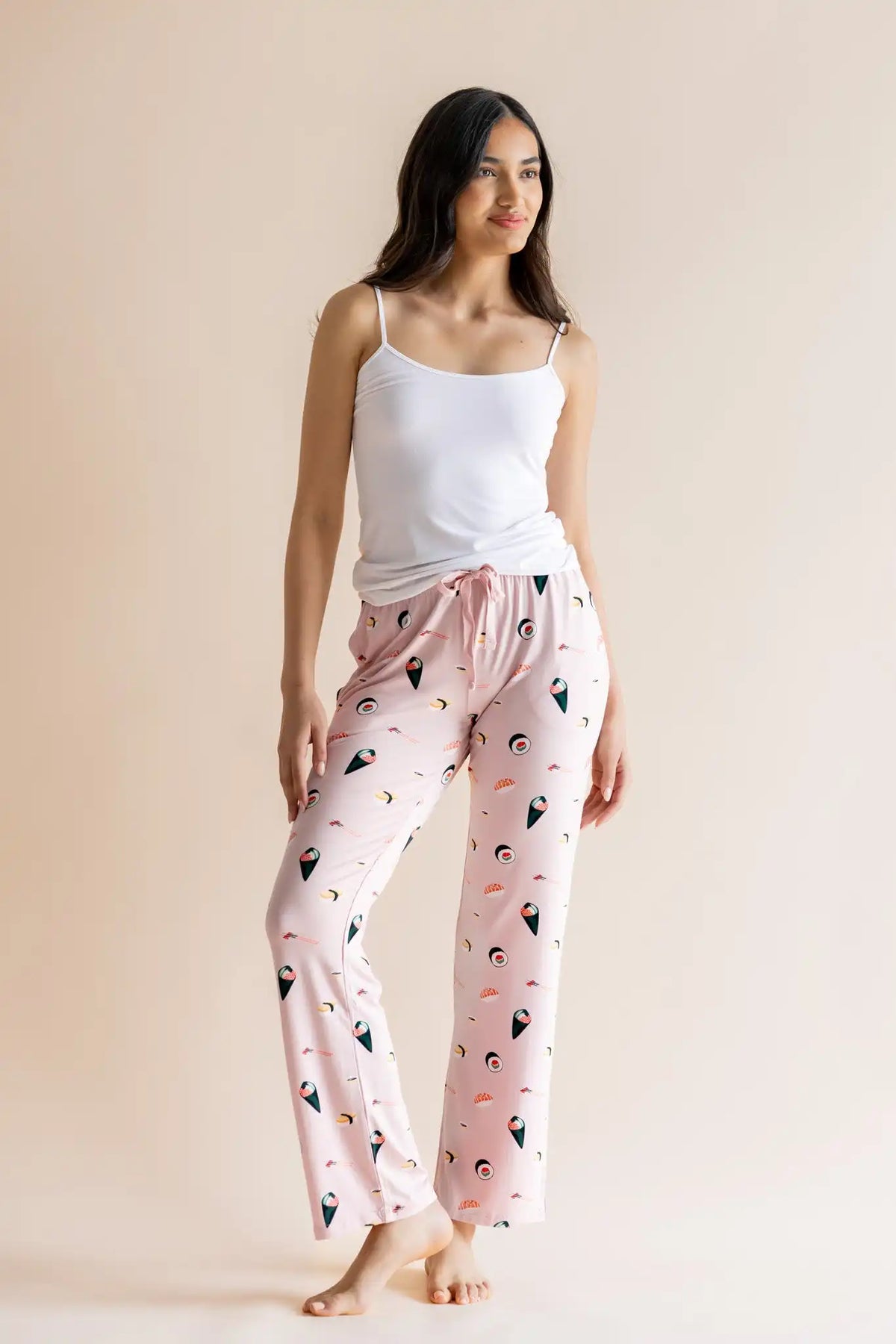 Women's Lounge Pants in Blush Sushi
