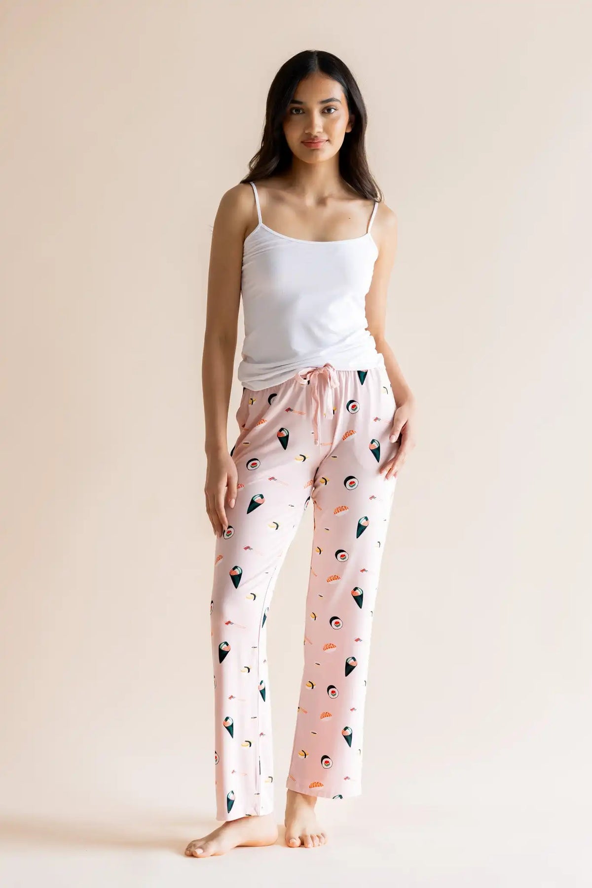 Women's Lounge Pants in Blush Sushi
