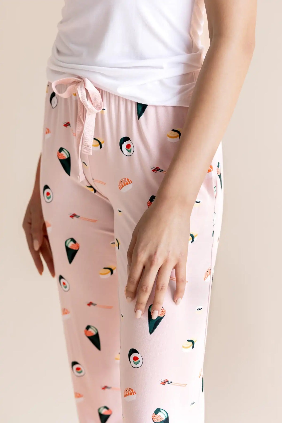 Women's Lounge Pants in Blush Sushi